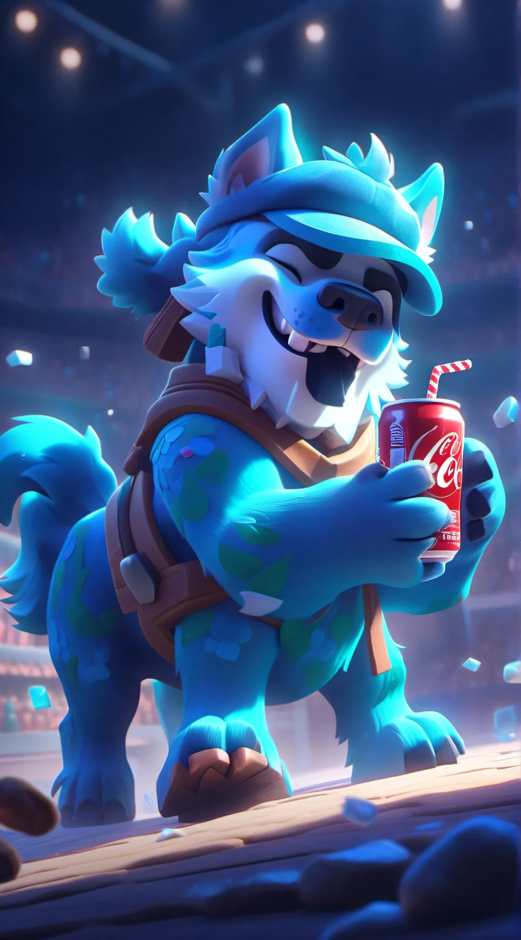 ai character: gato perro  background