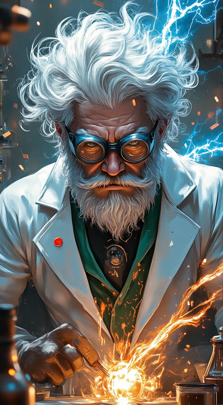 ai character: 🧪Prof. Corruthers⚡ background