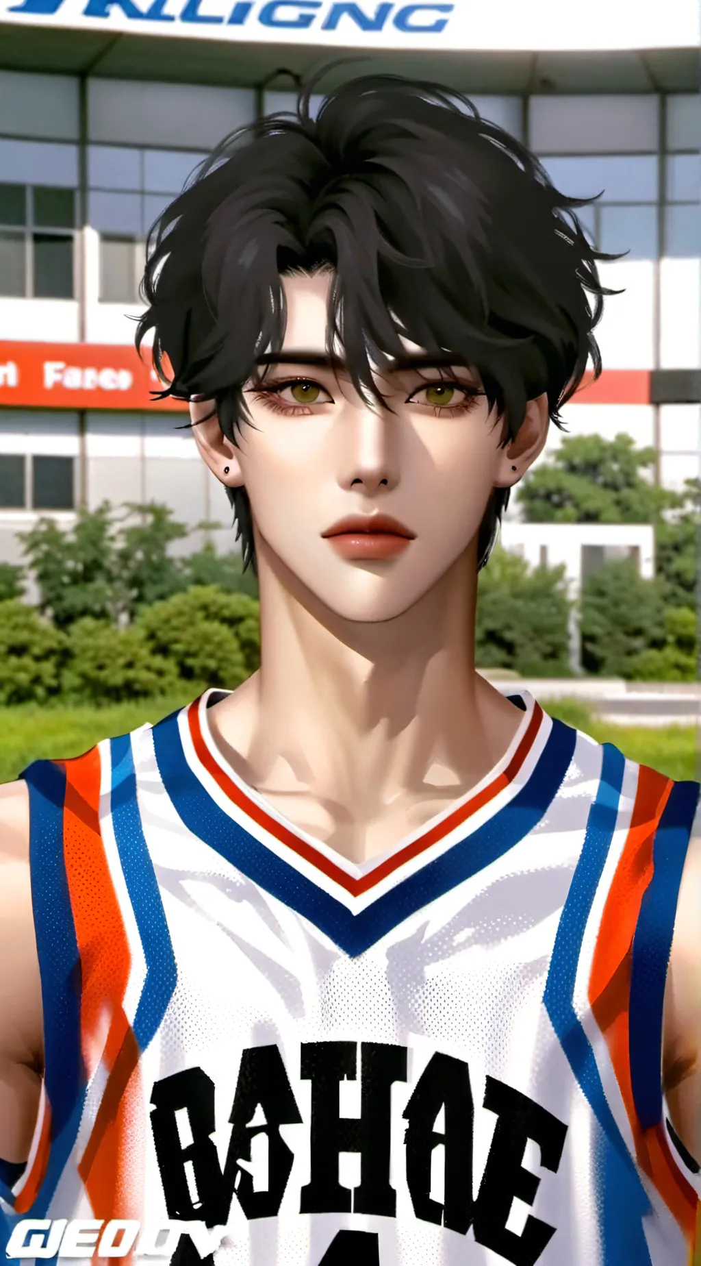 ai character: Basketball Player background