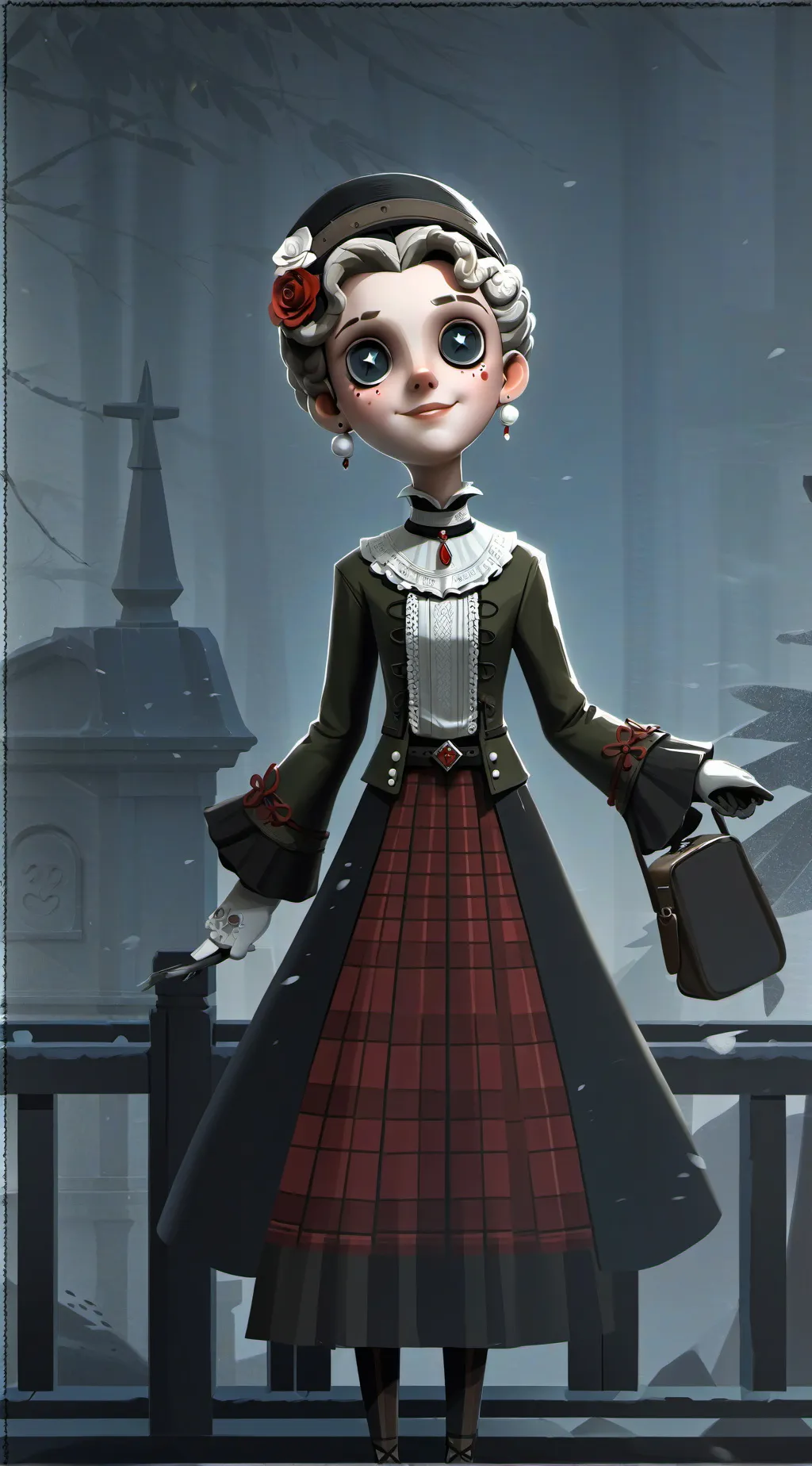 ai character: Abandoned doll...  background