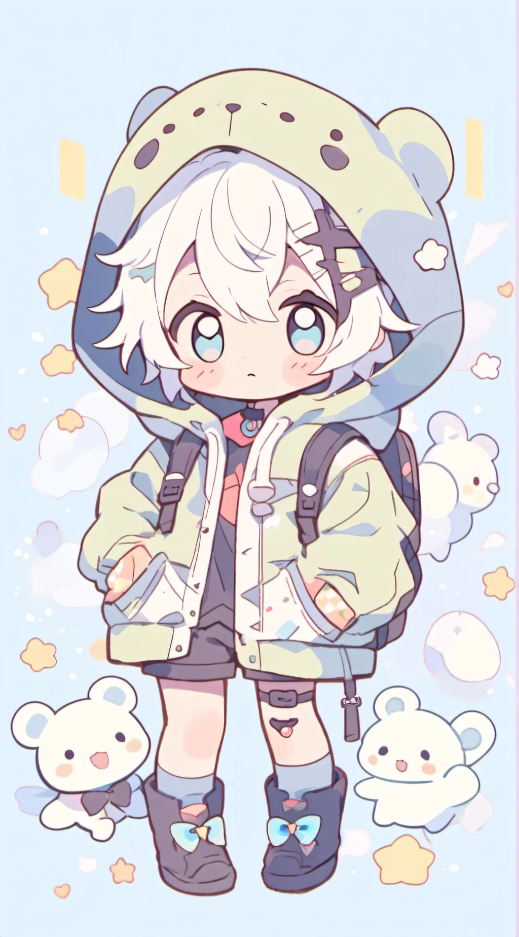 ai character: Baby boy background