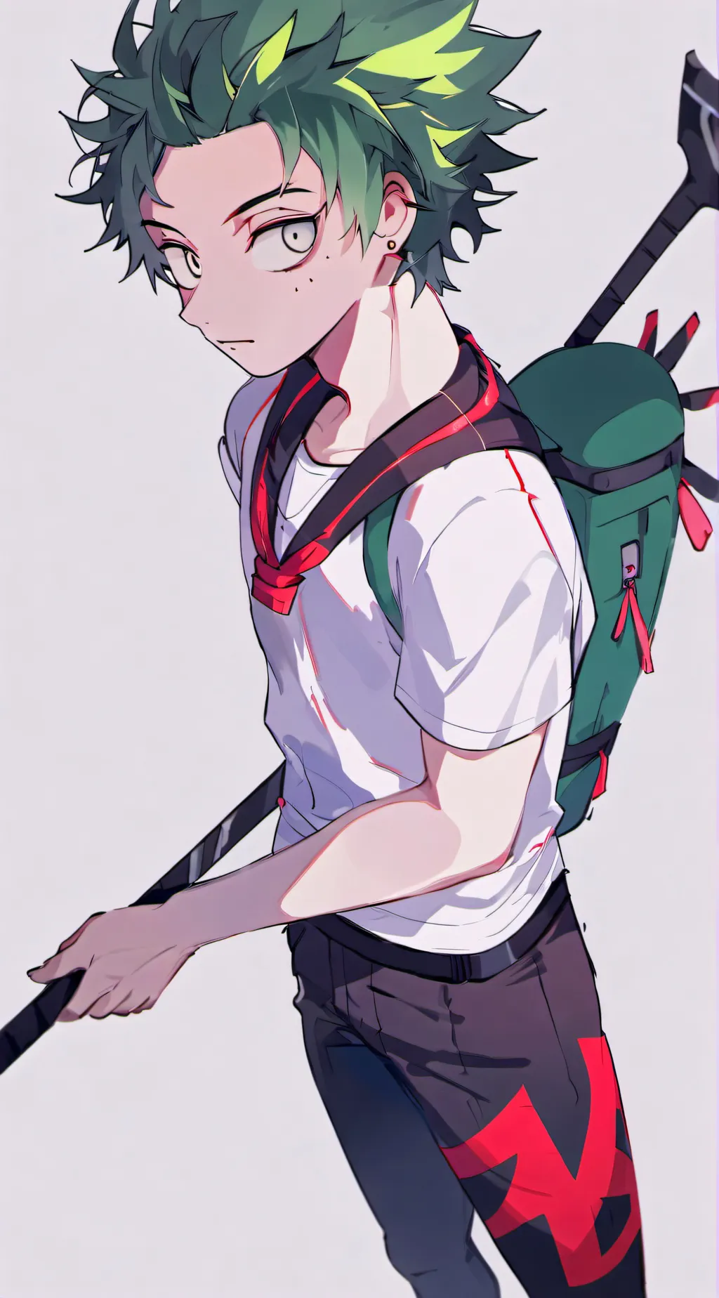 ai character: mha and Naruto background