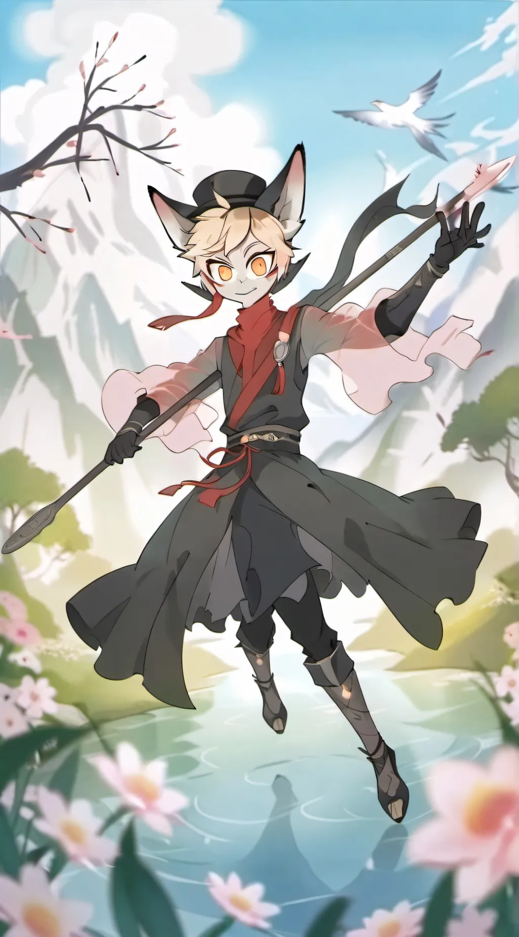 ai character: Lucifuer openhimer background