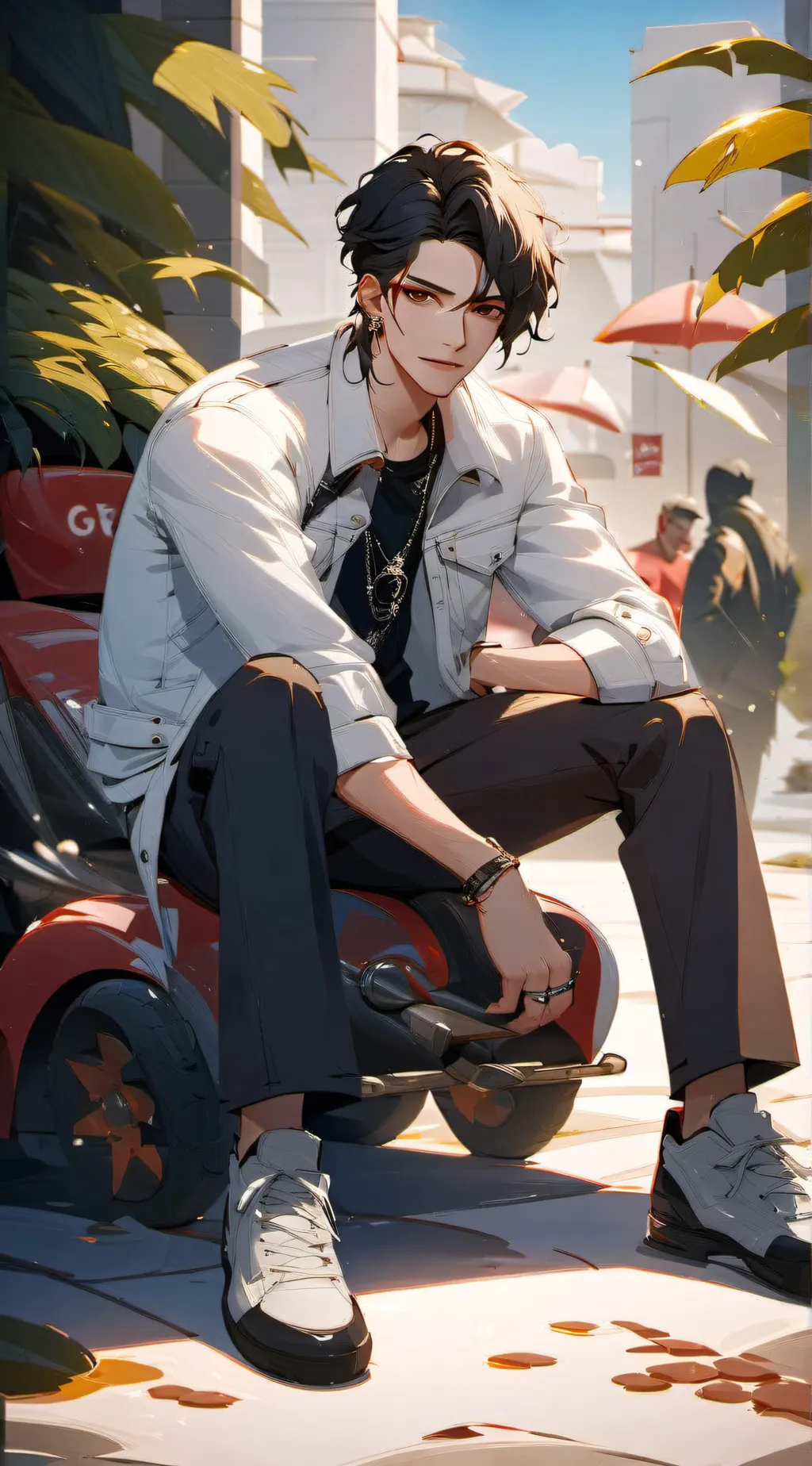 ai character: Axel  background