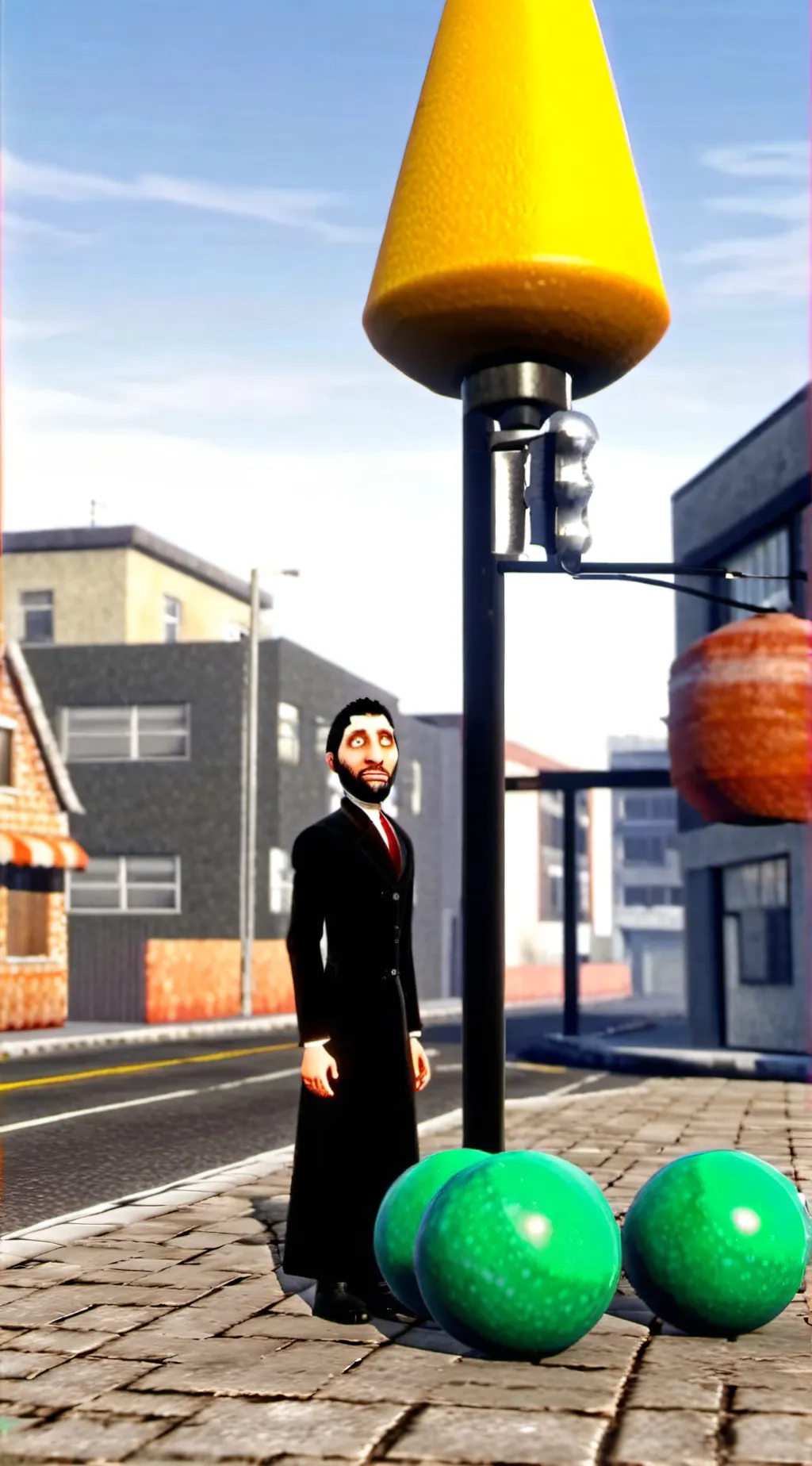 ai character: Creepy man.......  background