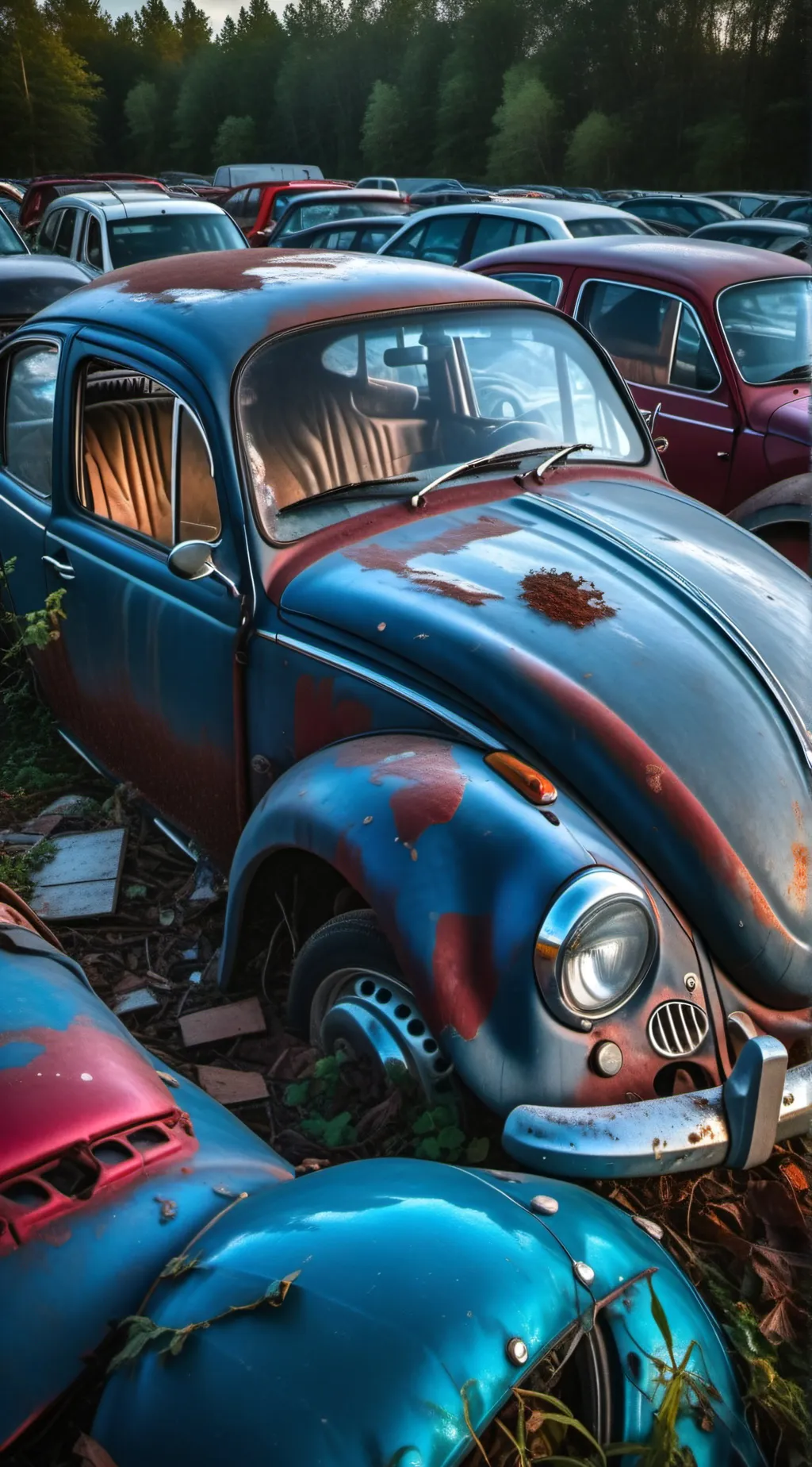 ai character: Volkswagen beetle  background