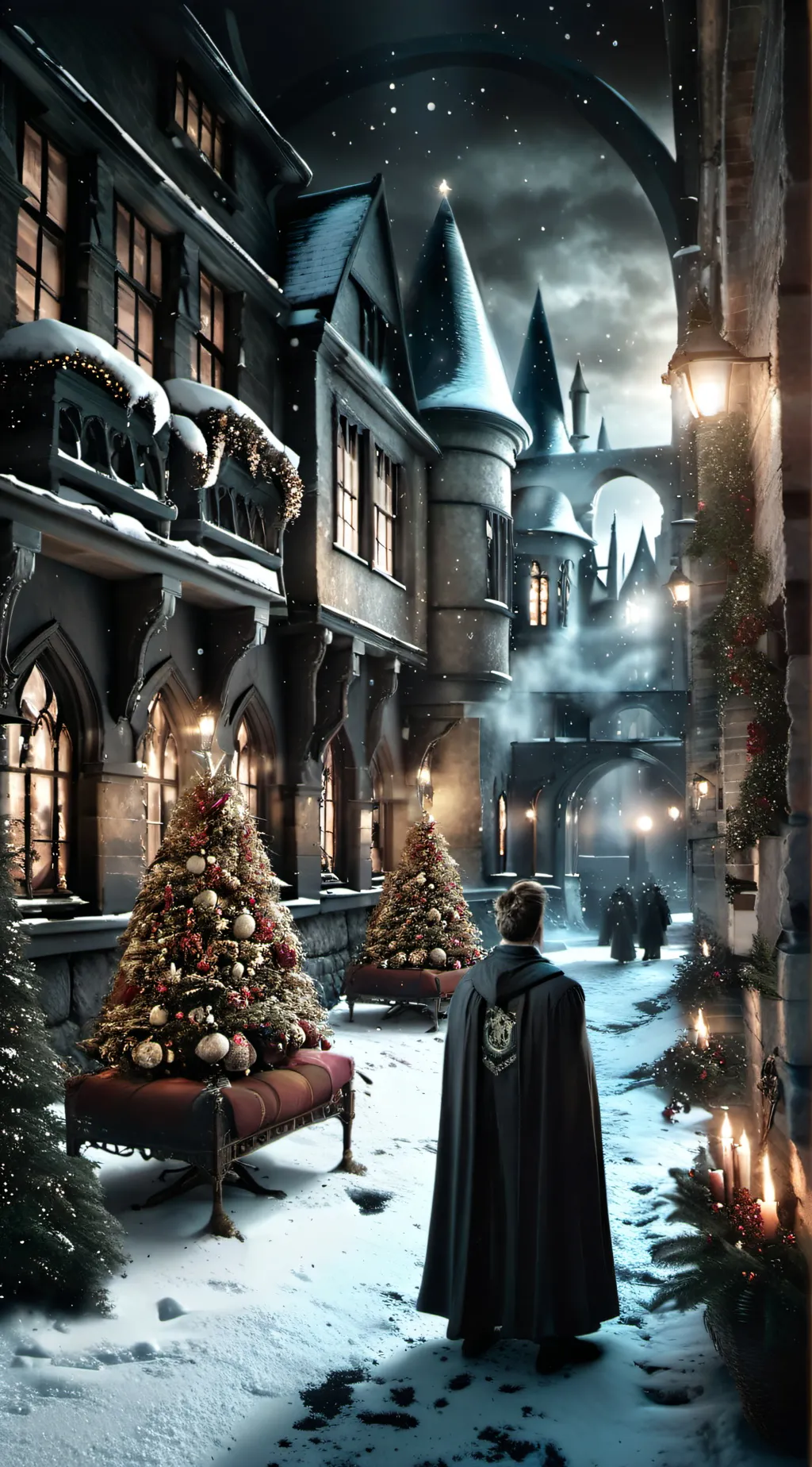 ai character: Early Christmas🎄🌟🐀 background