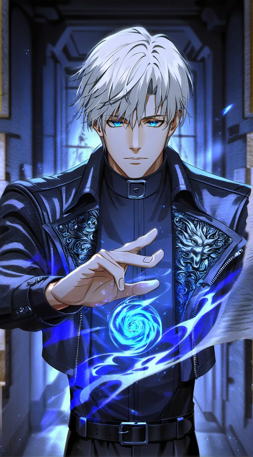 ai character: gojo saturo background