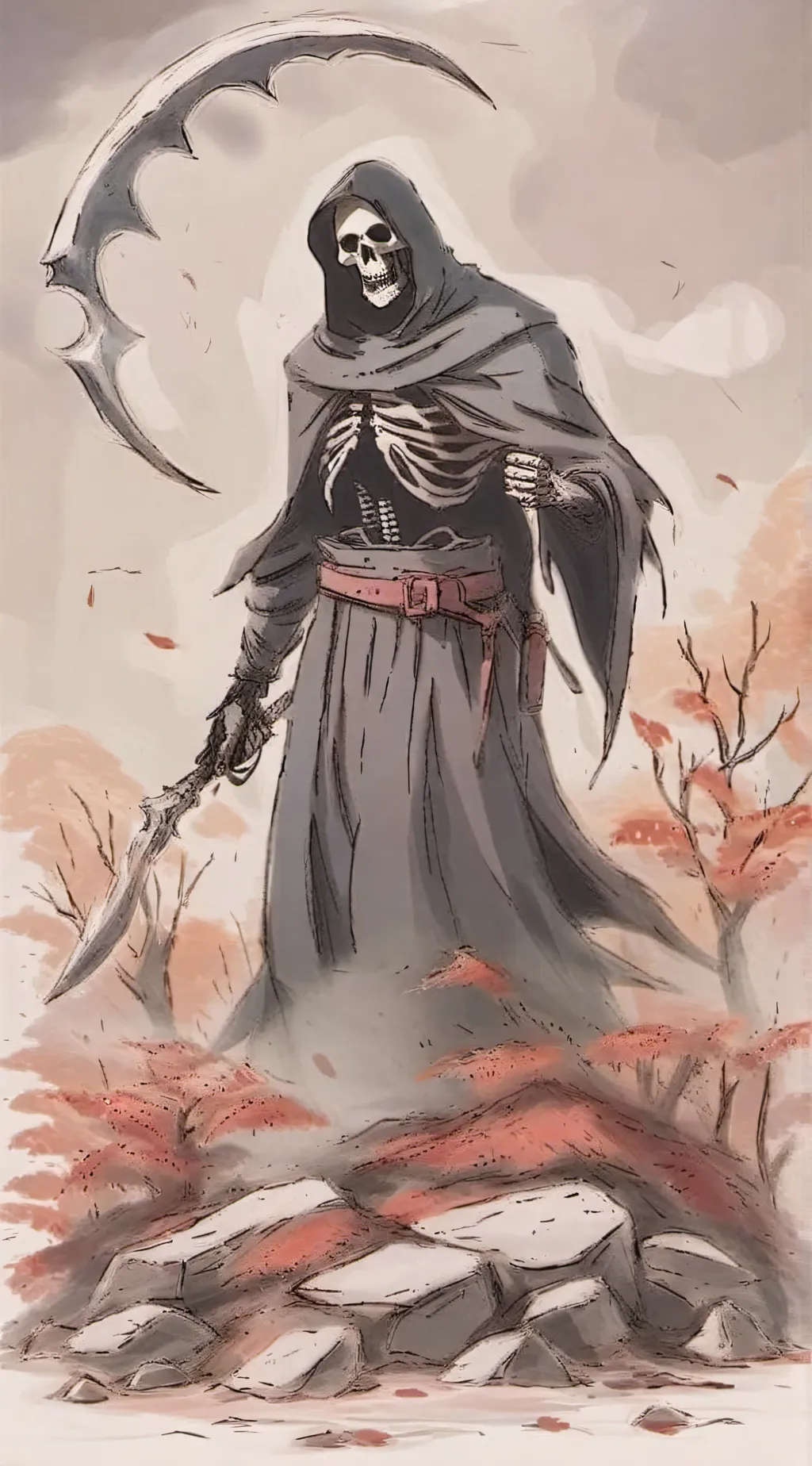 ai character: Grim Reaper background