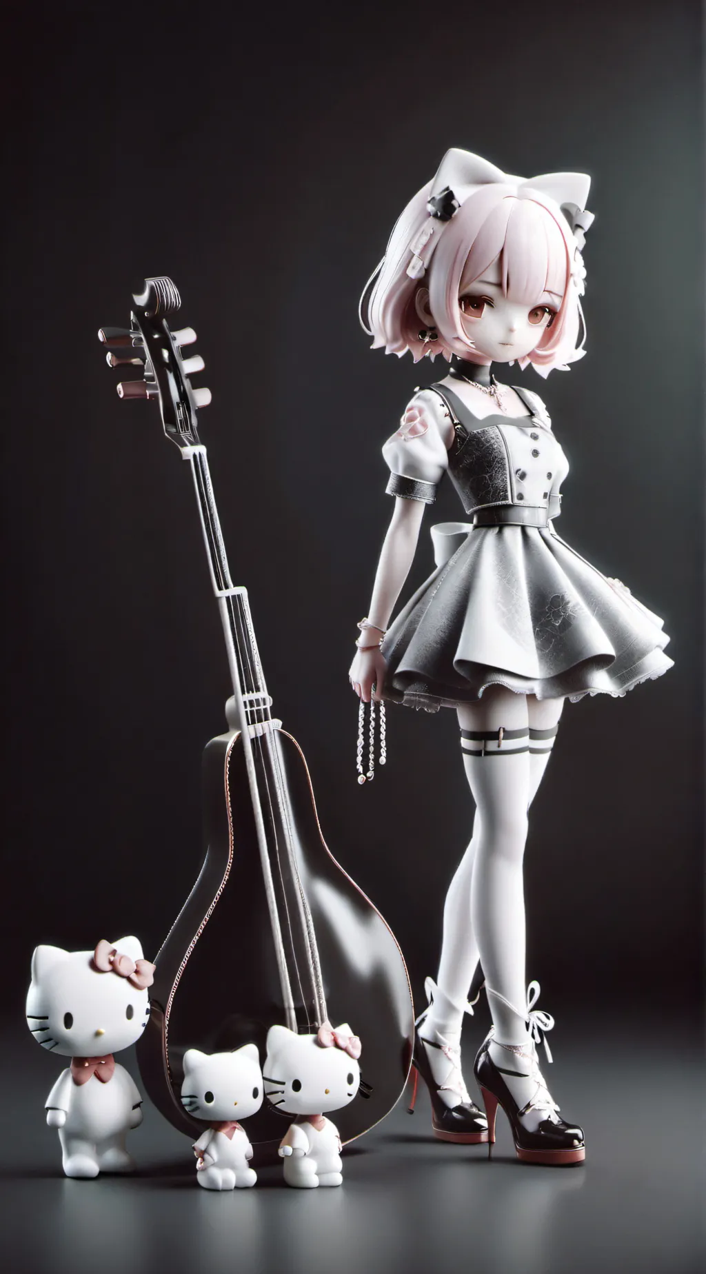 ai character: Hello kitty  background