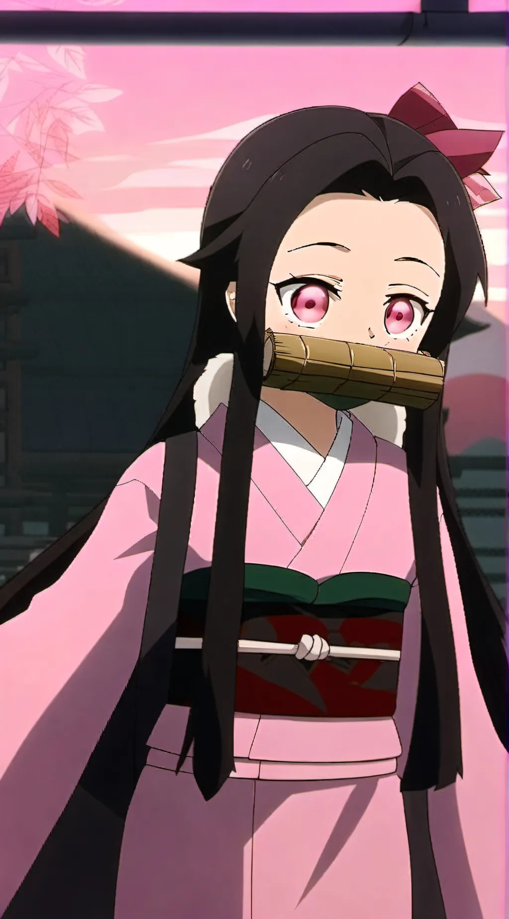ai character: Nezuko B-Day background