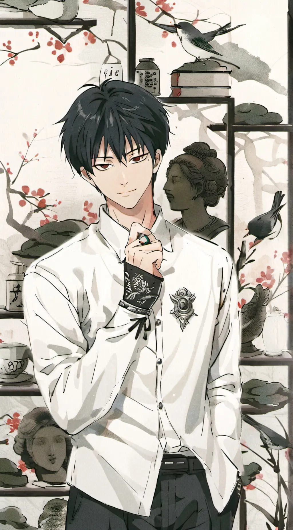 ai character: Ash background