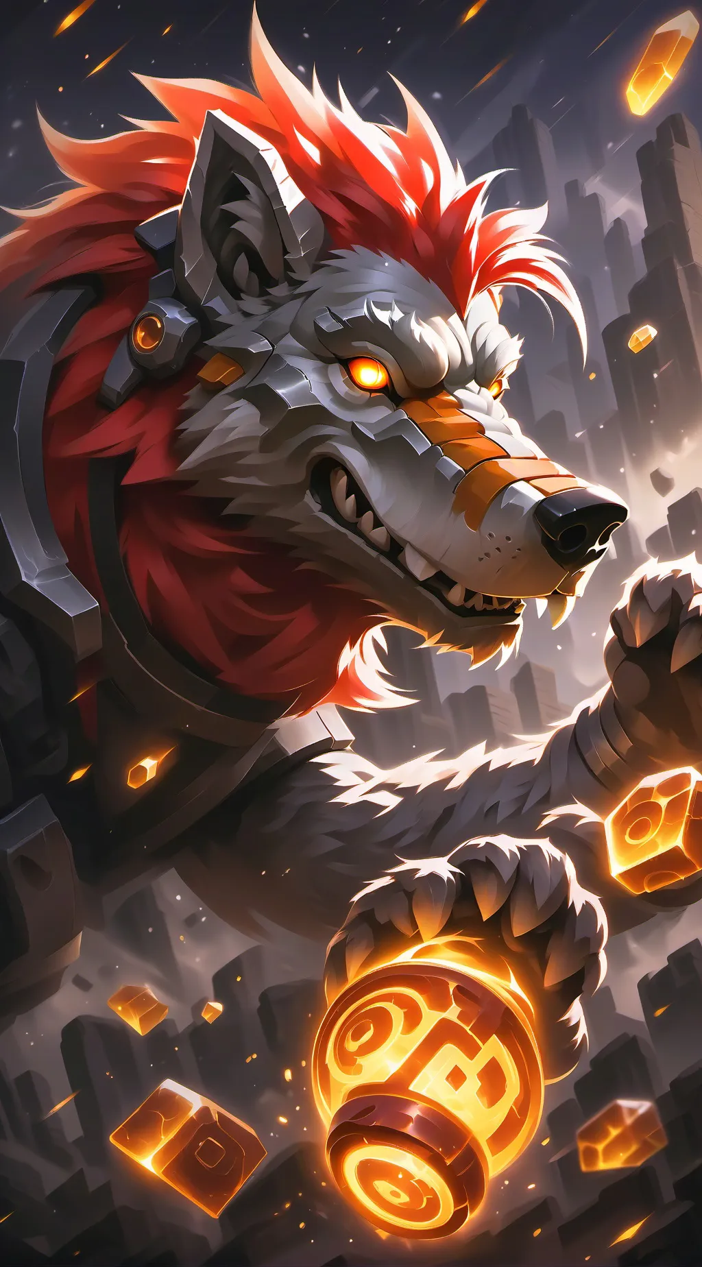 ai character: Robo bear background