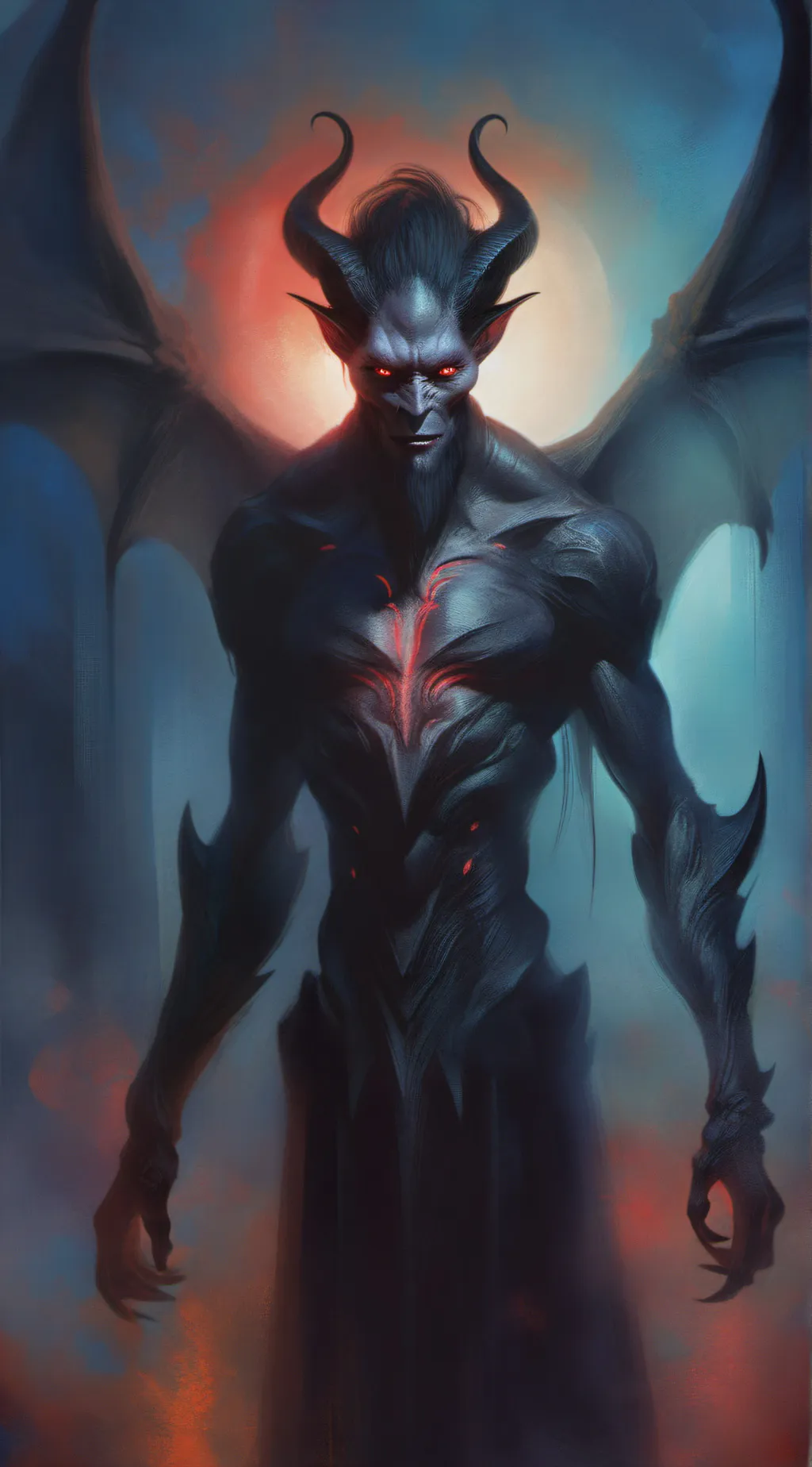 ai character: demon of void background