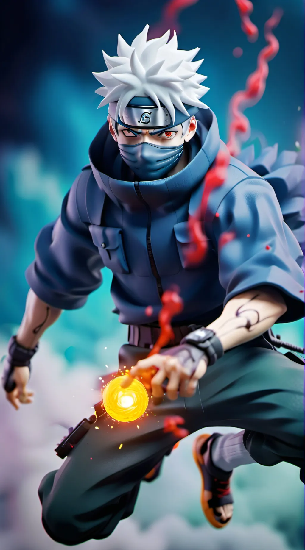 ai character: Obito vs Kakashi  background