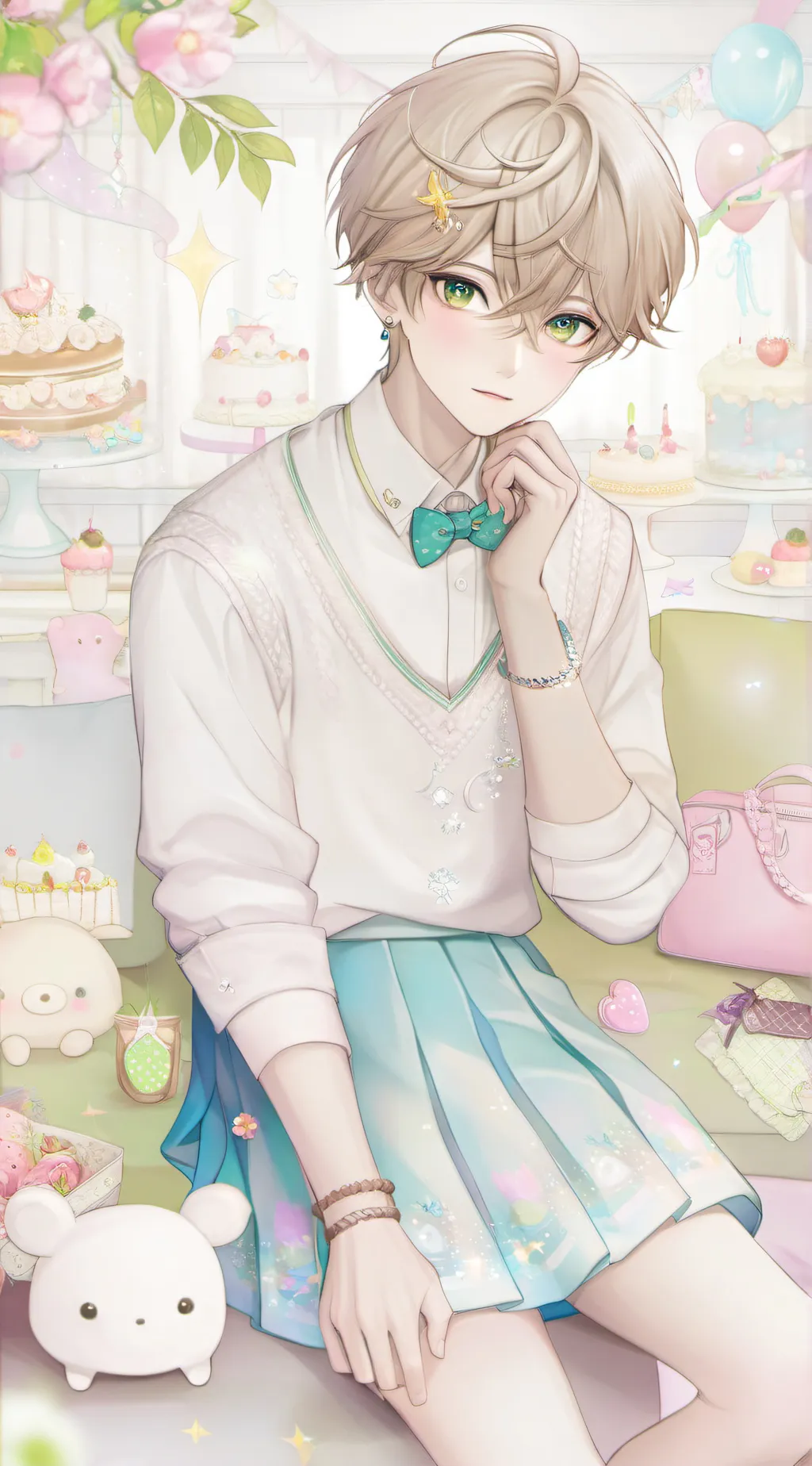 ai character: gay boy background