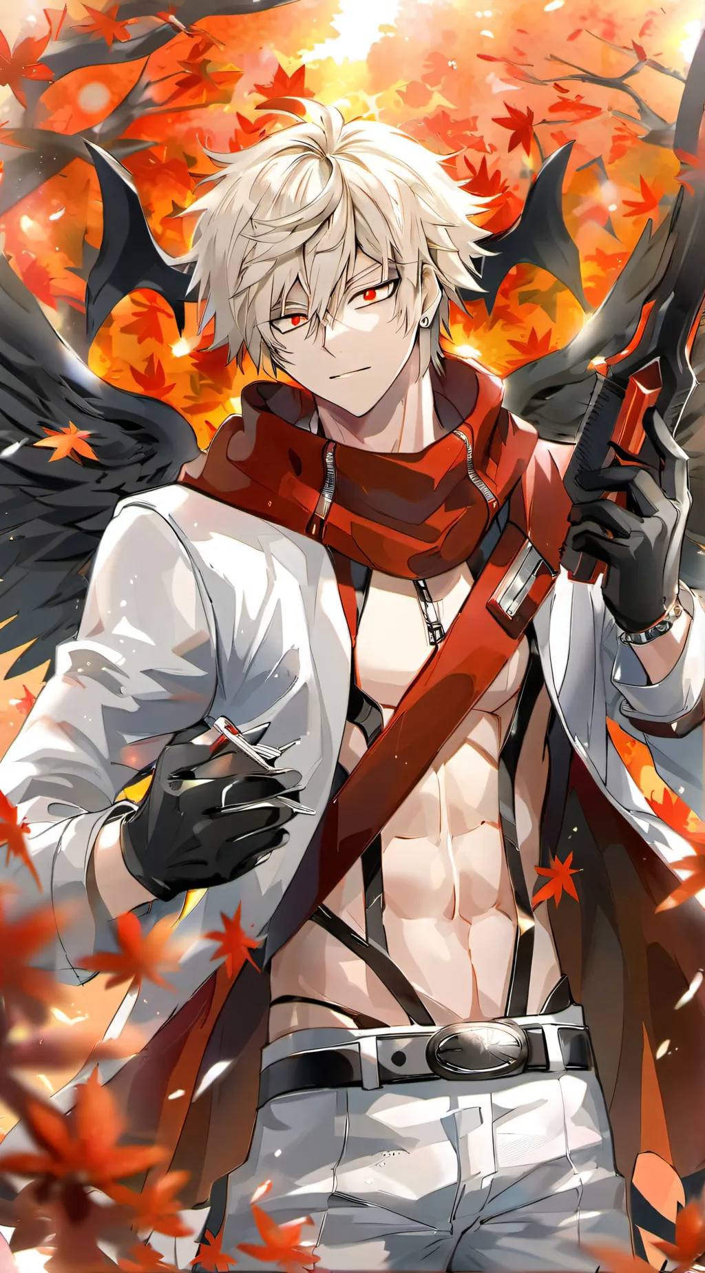 ai character: Bakugo from mha! background