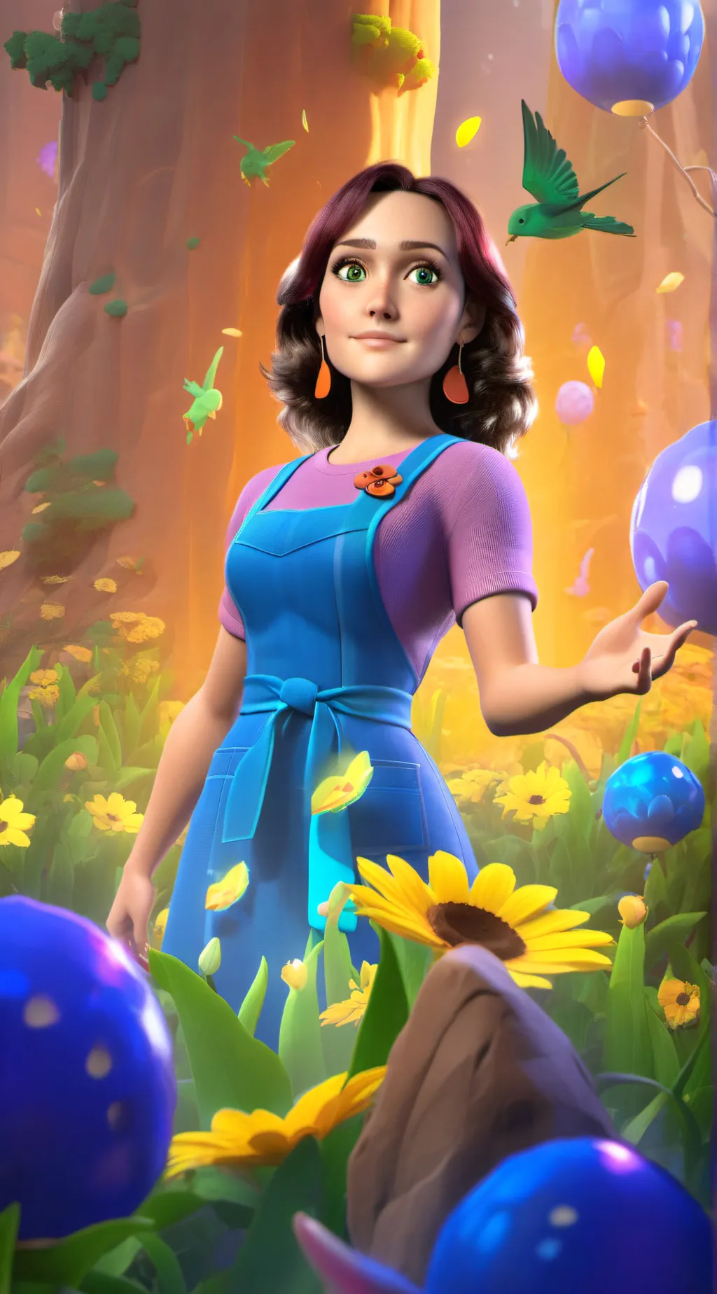 ai character: Majorie  2 background