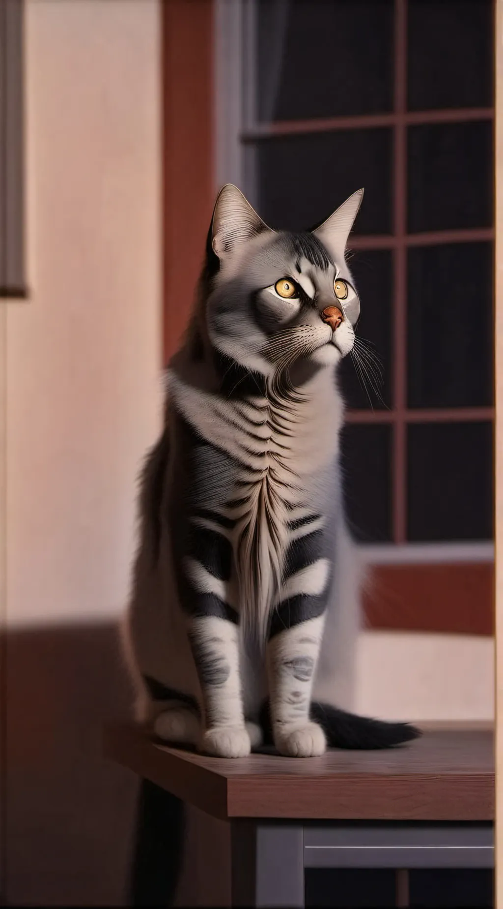 ai character: very very ugly cat background