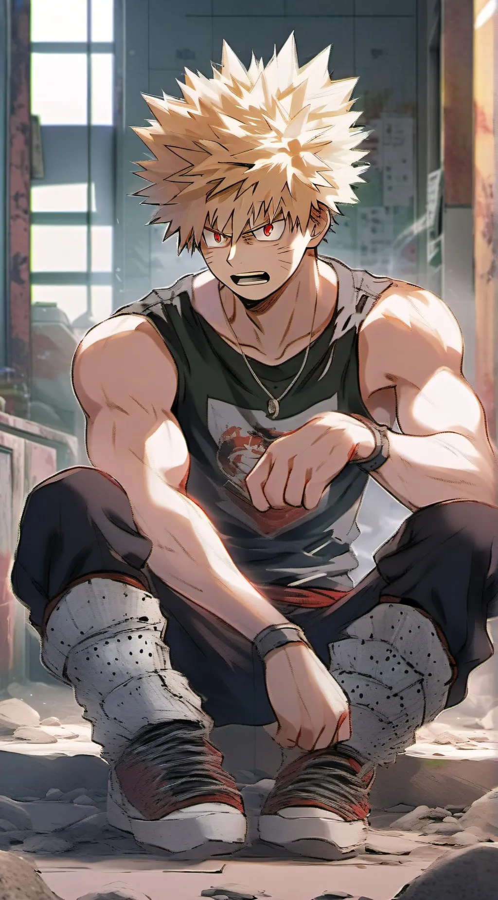 ai character: bakugo katsuki  background