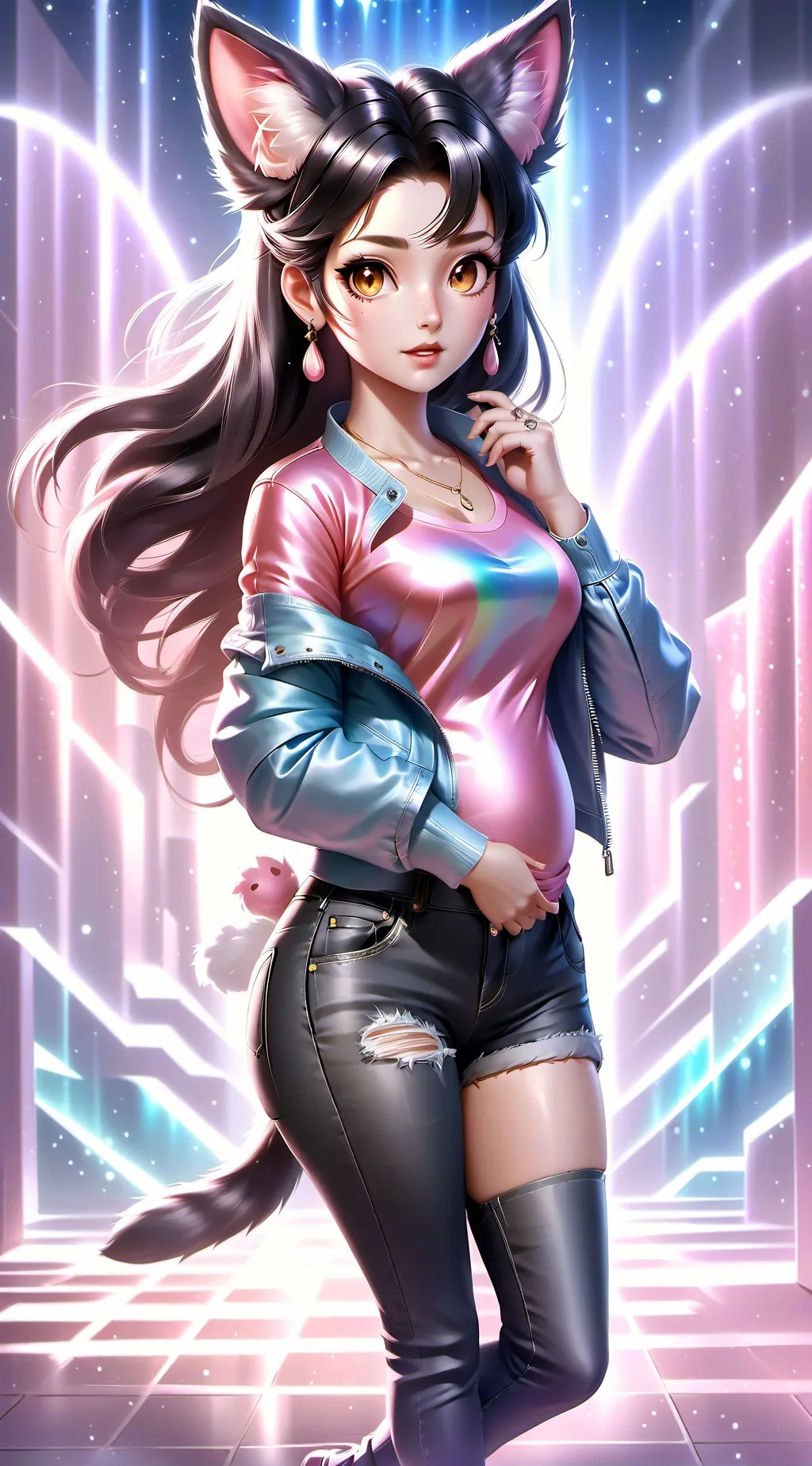 ai character: Cat factory  background