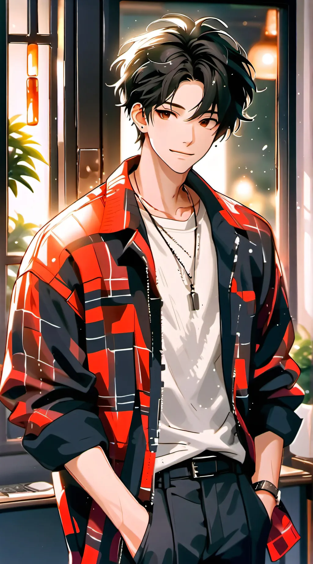 ai character: Kaizer, The Chill Bestie background