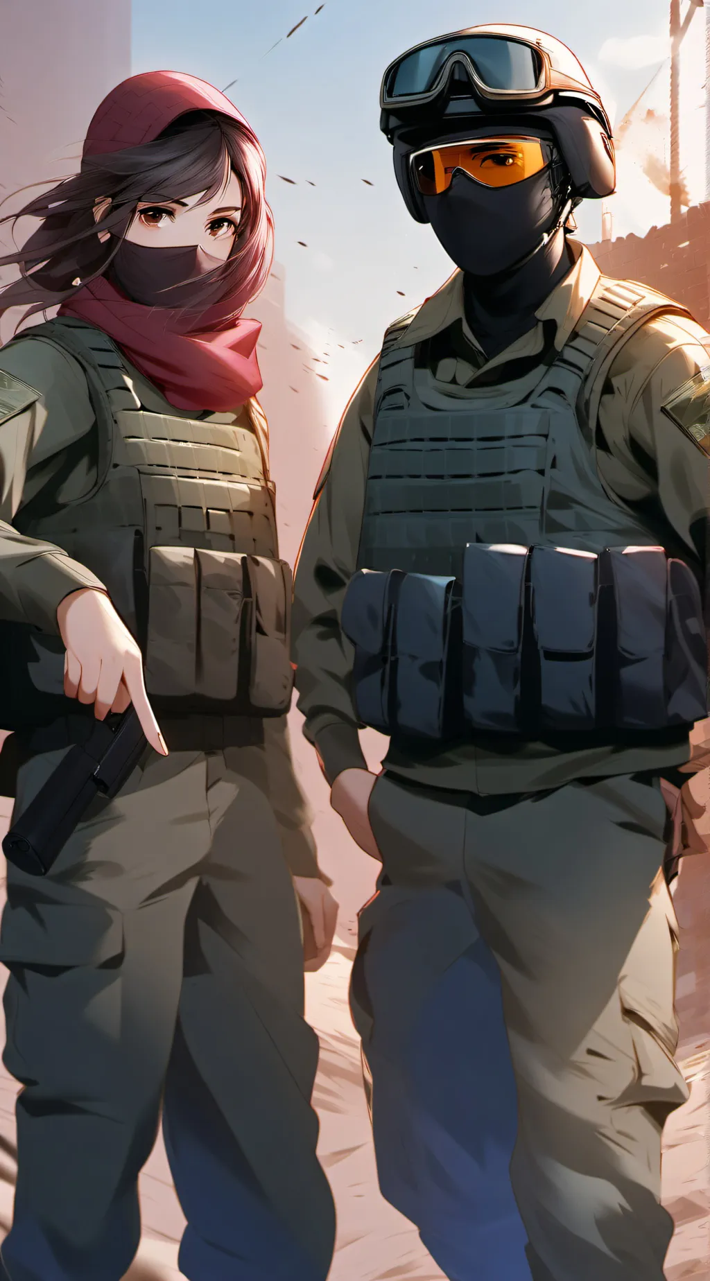 ai character: chaya the soldier  background