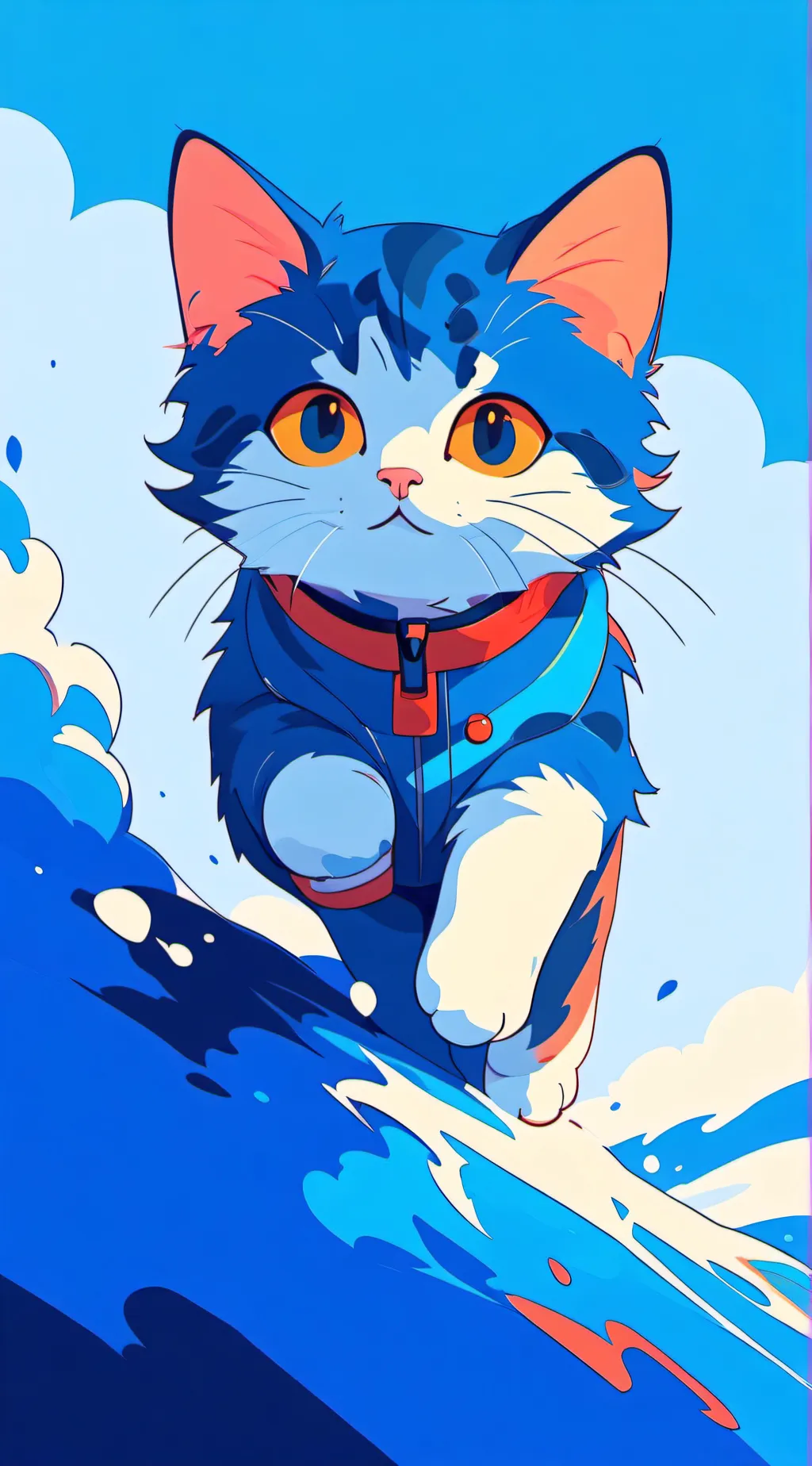 ai character: your pet cat ash background