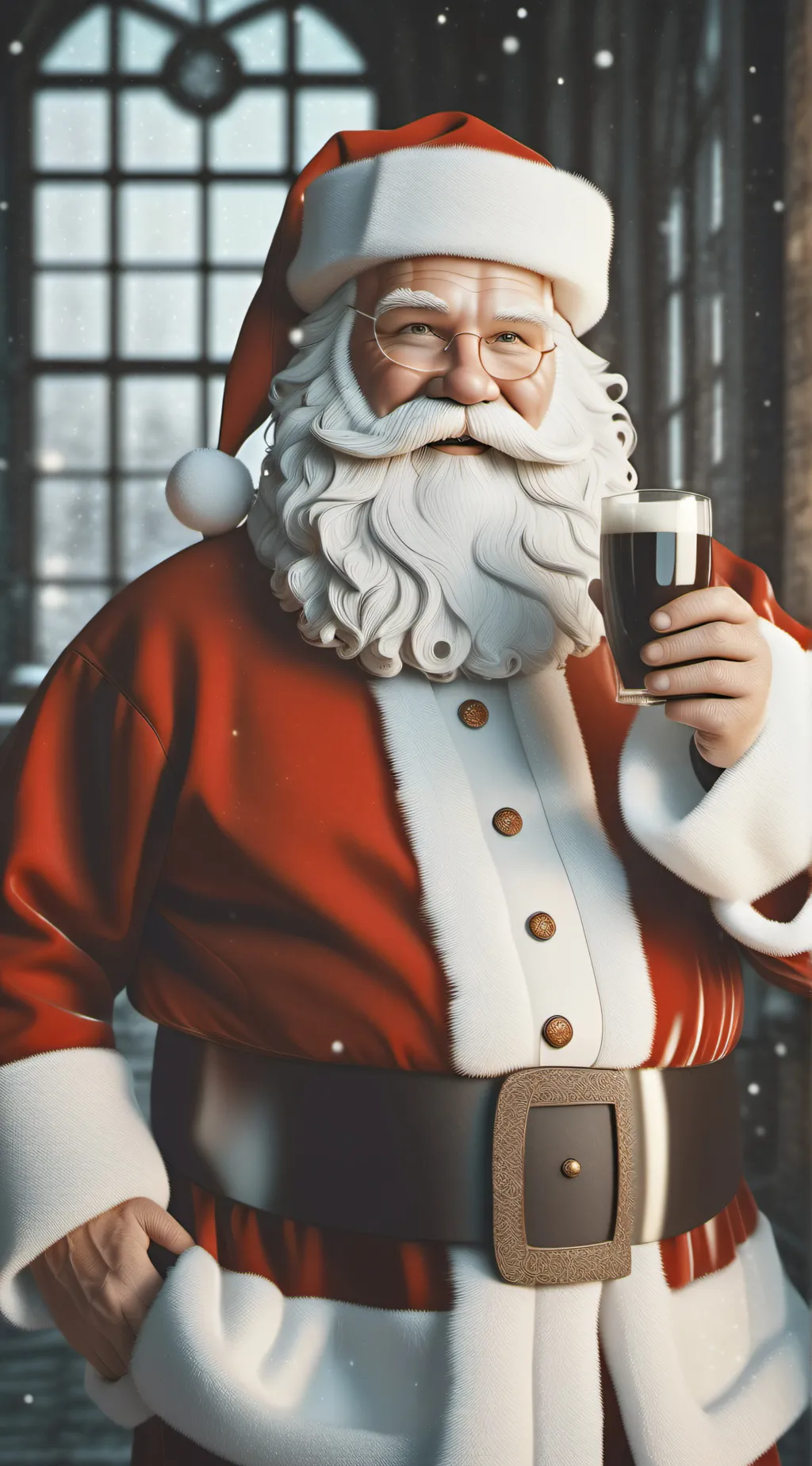 ai character: Santa background