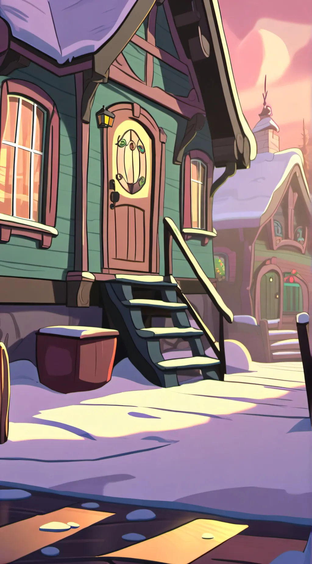 ai character: mha christmas. background