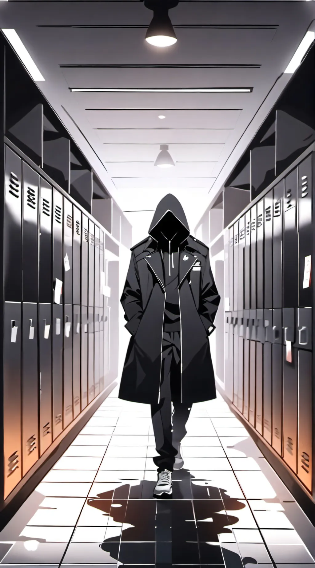 ai character: School lock down background