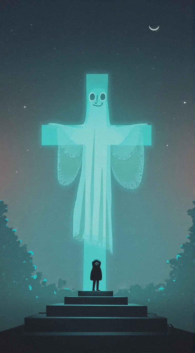 ai character: ghost background