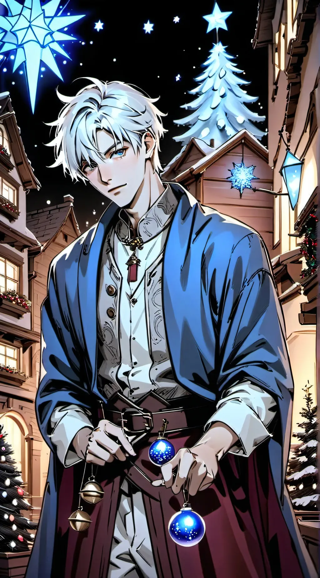 ai character: Jack Frost Claus background
