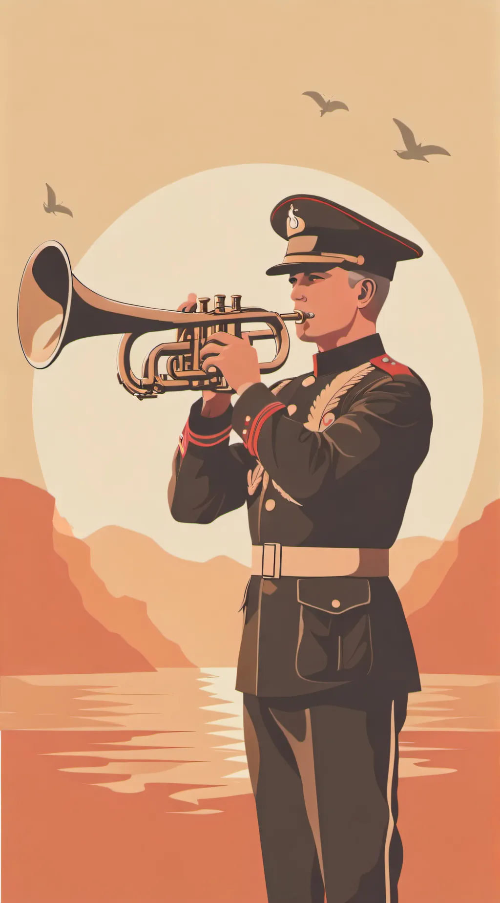 ai character: Marine Bugler background