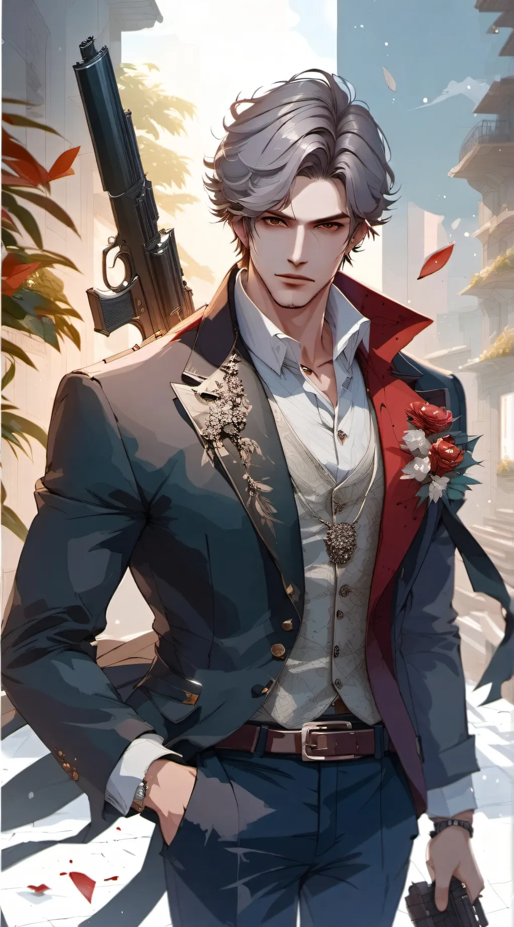 ai character: L.M boss background