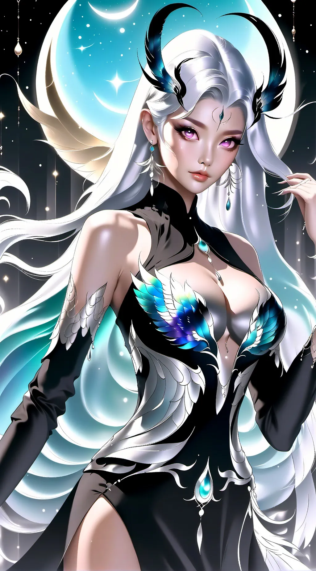 ai character: Moon  background