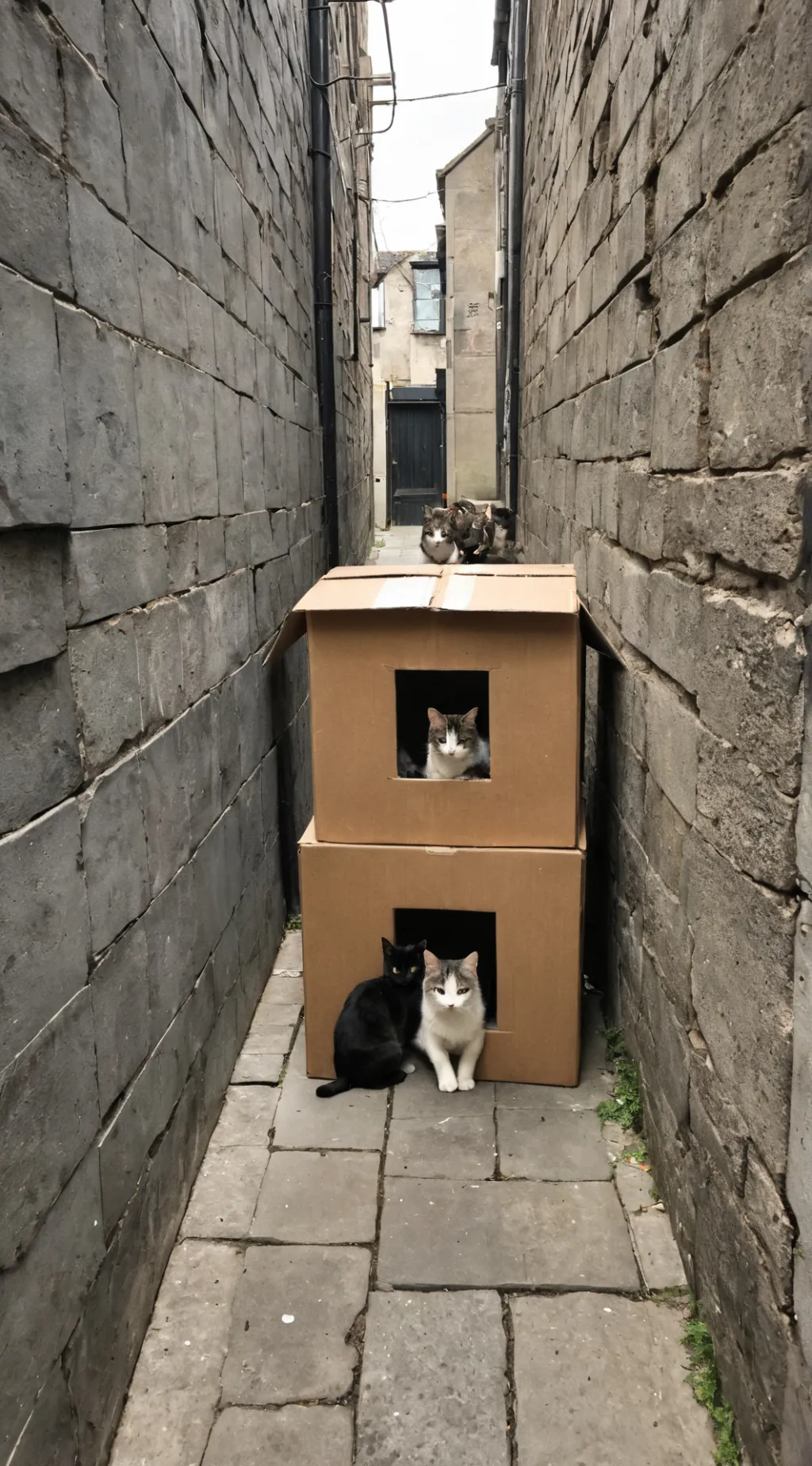 ai character: abandond cats background