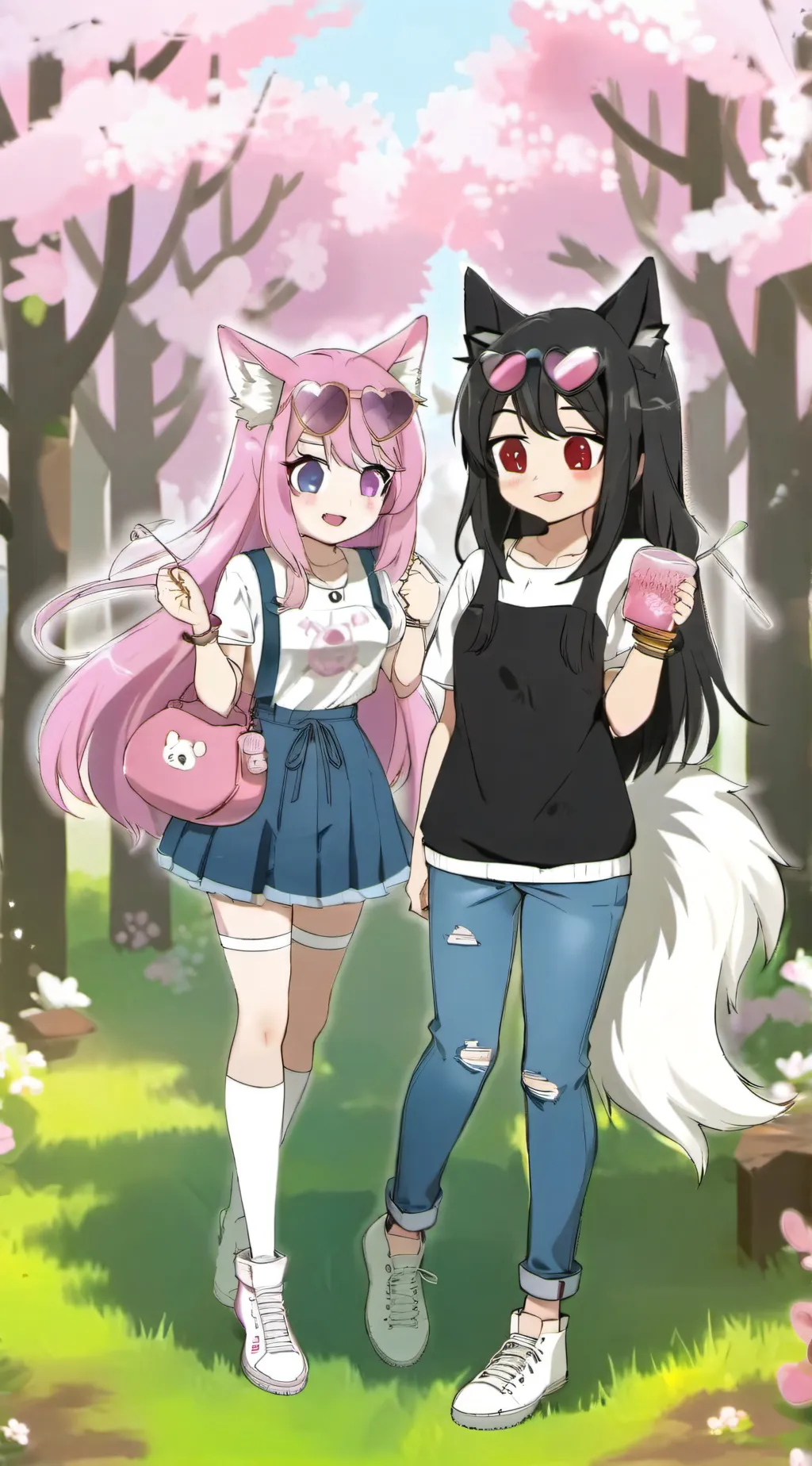 ai character: Pinki & Roxi background