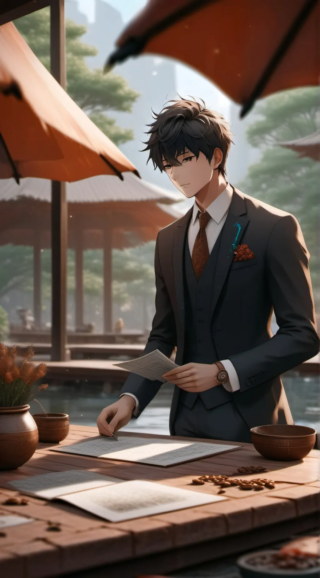 ai character: justen  background