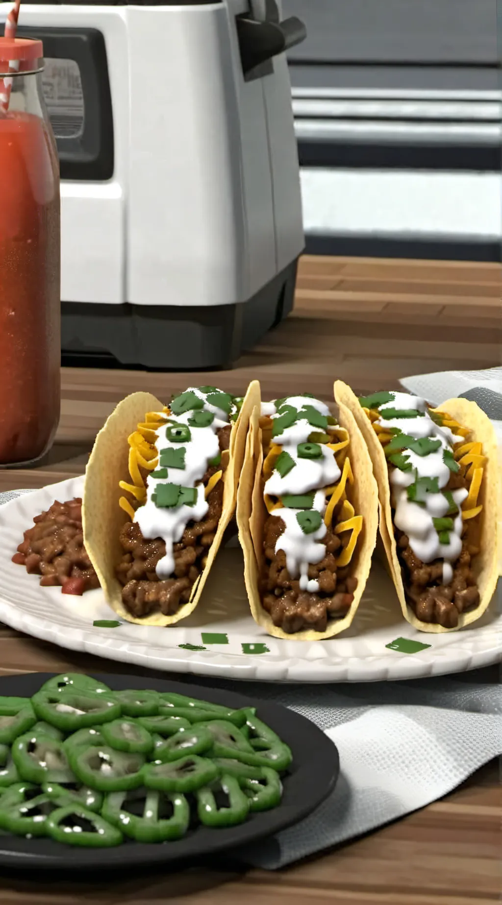 ai character: tacos  background