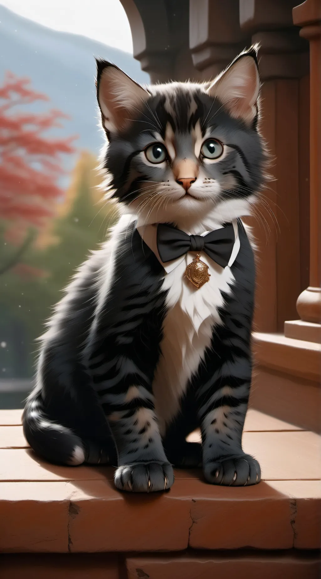 ai character: super smart cat background