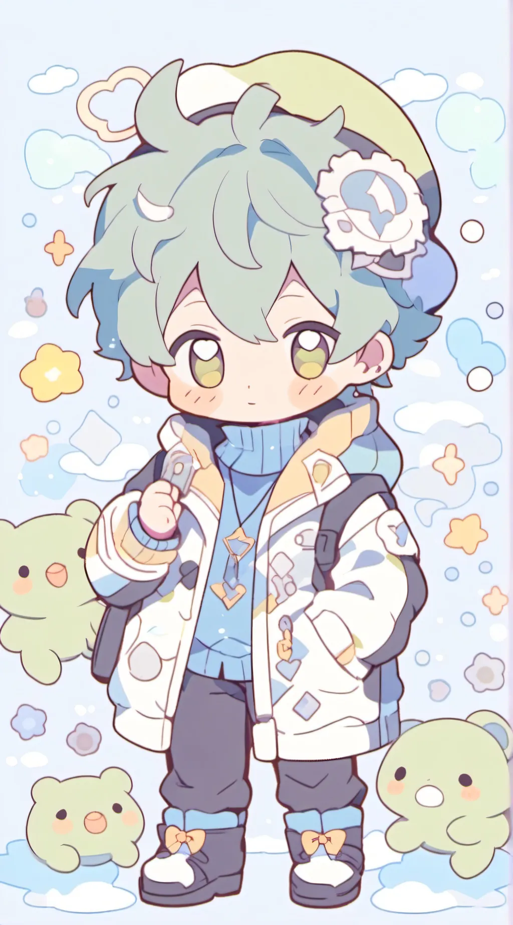 ai character: random stuff background