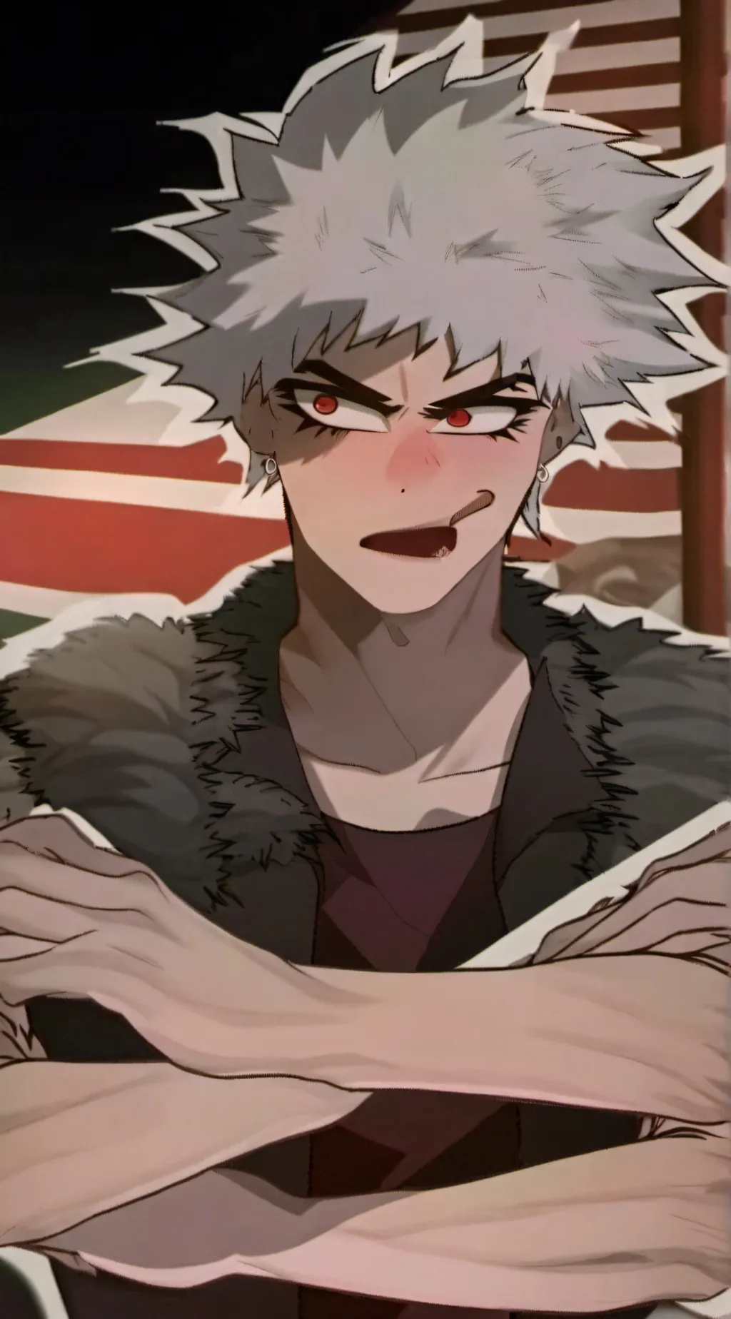 ai character: mad baddie bakugo background