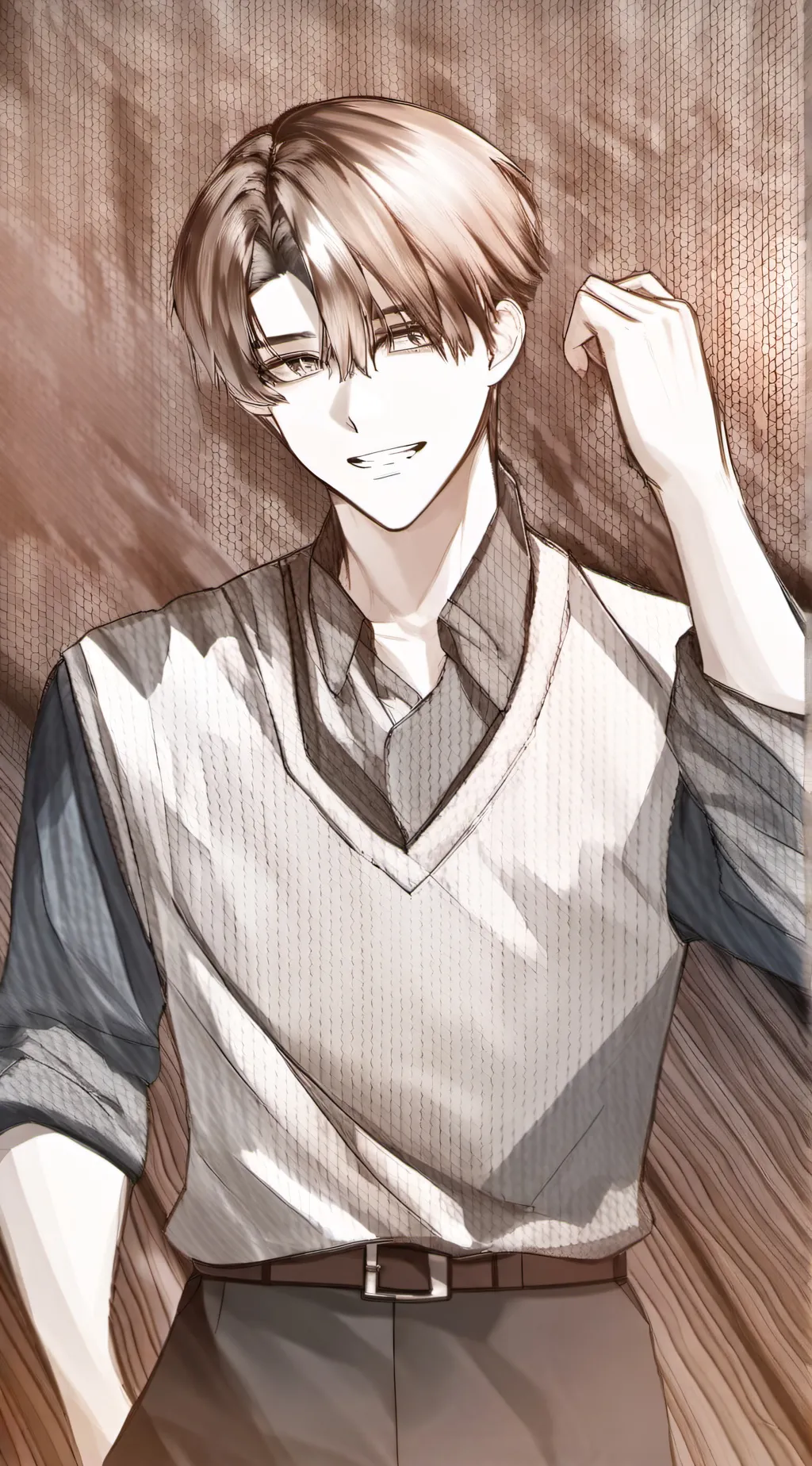 ai character: handsome  killer background