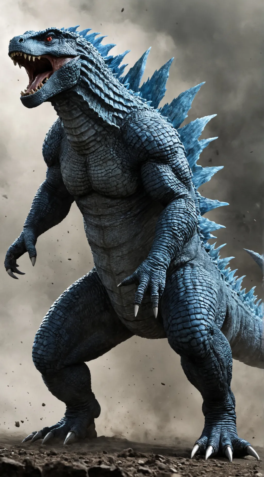 ai character: Godzilla background