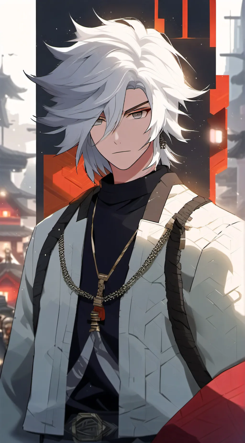 ai character: Zane from Ninjago background