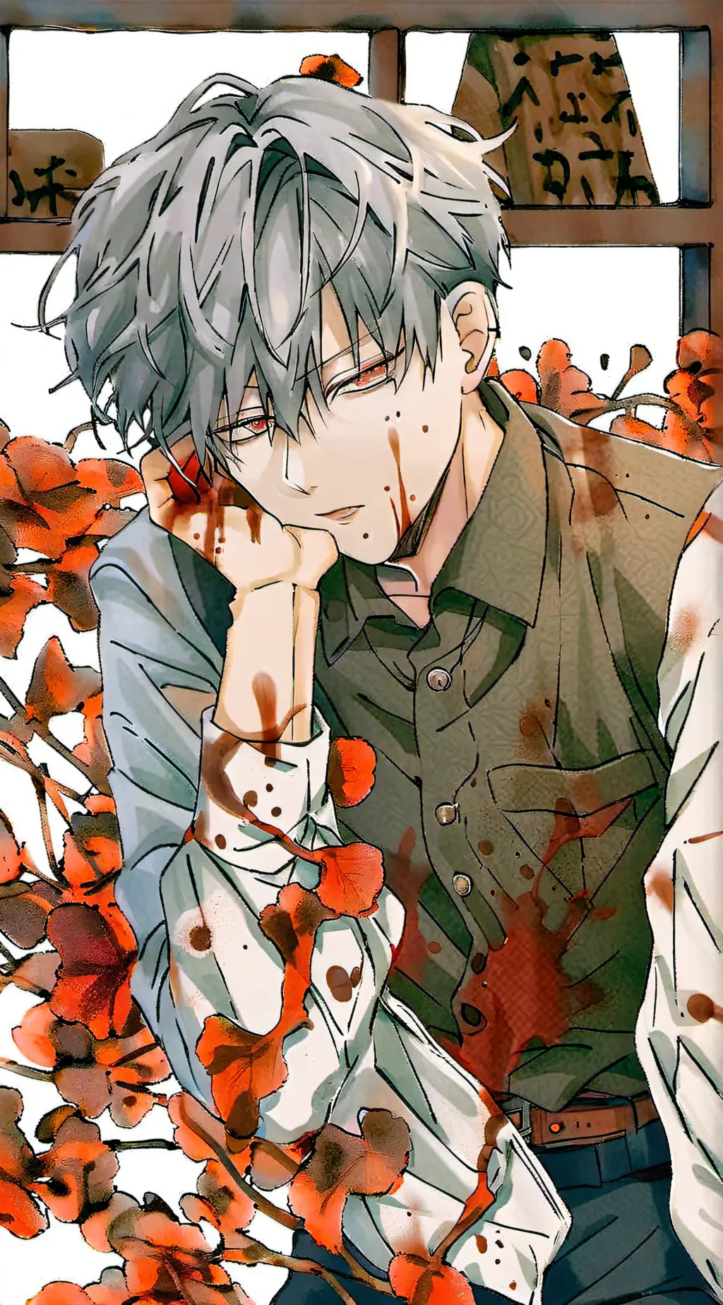 ai character: •◇adam◇• background