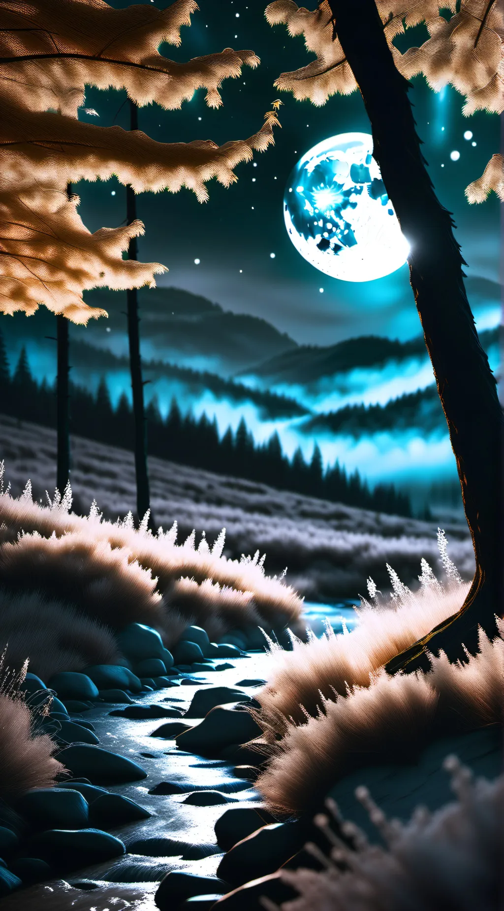 ai character: Forêt terrifiante background