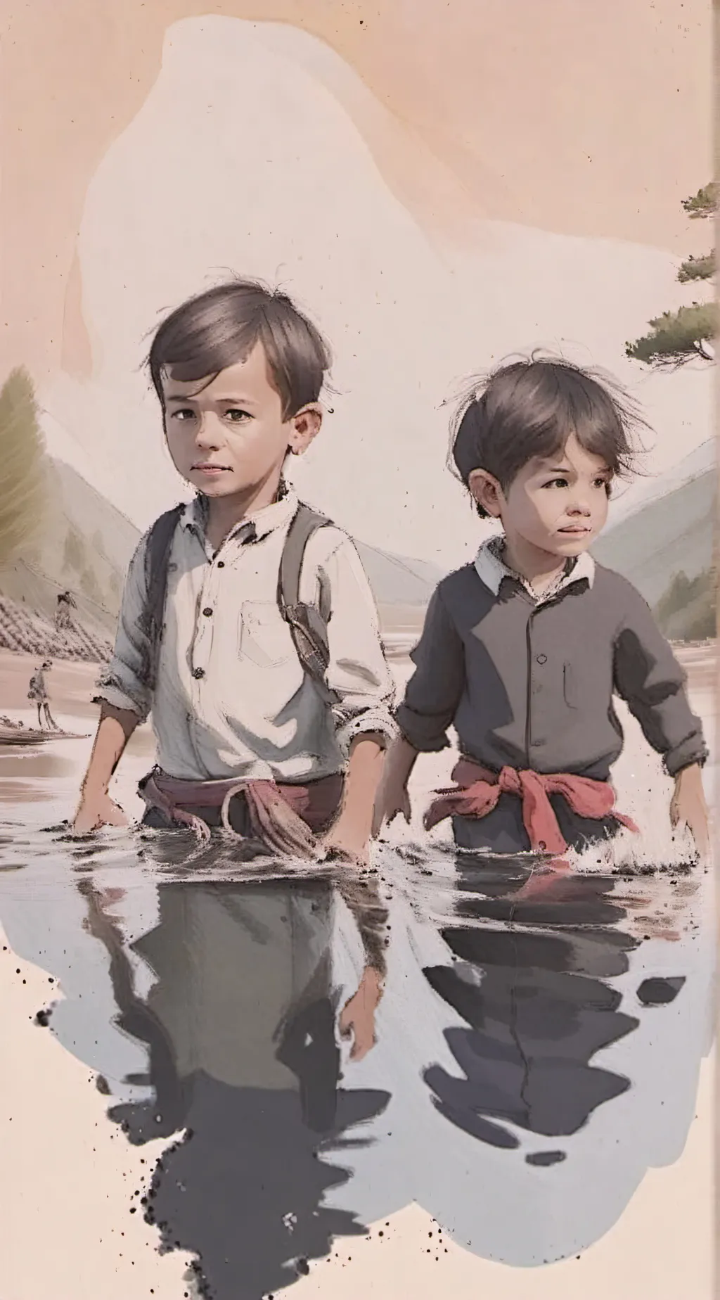 ai character: The pool background