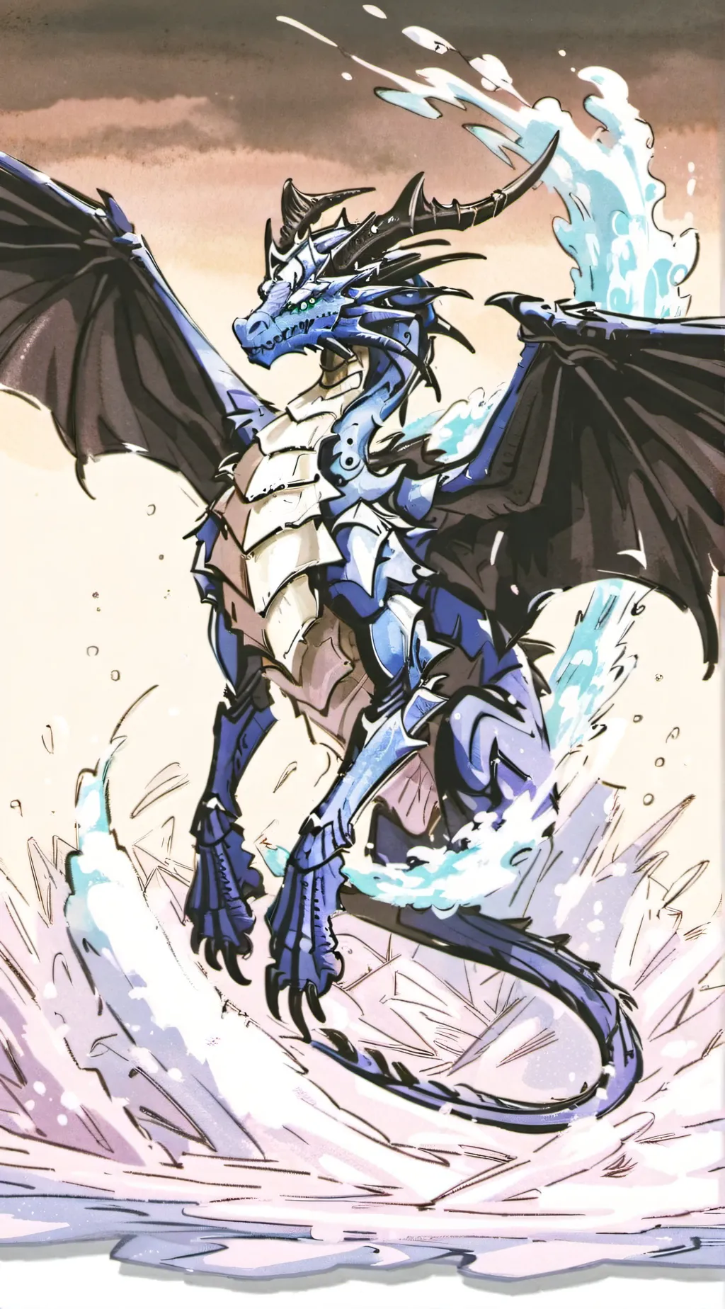 ai character: Queen snowfall background